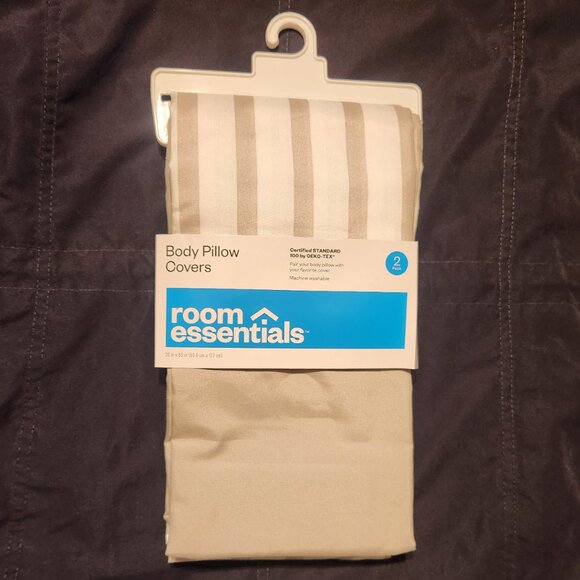 Two Packs of Room Essentials Body Pillow Covers - 4 Covers - NWT - Picture 2 of 5